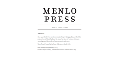 Desktop Screenshot of menlopress.com