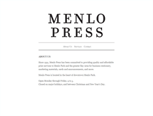 Tablet Screenshot of menlopress.com